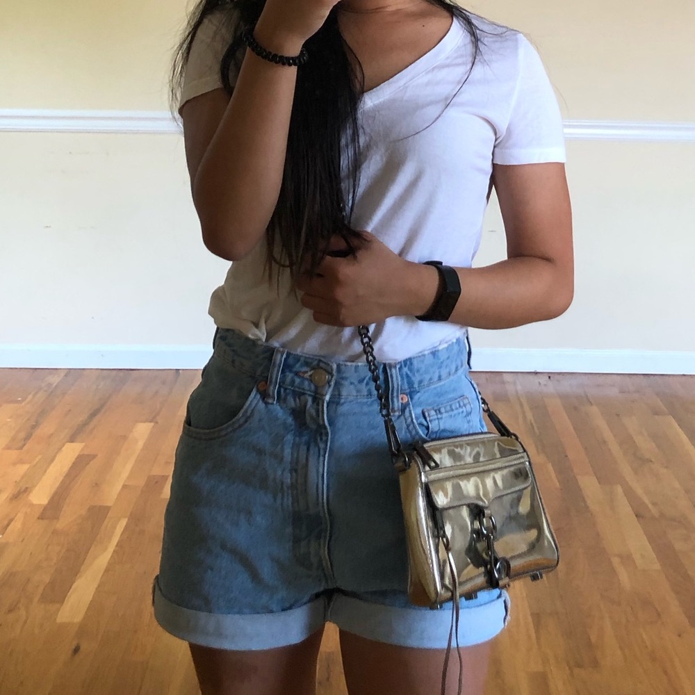 Metallic Gold Rebecca Minkoff Mini M.A.C Crossbody